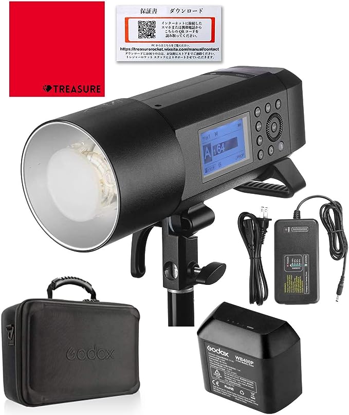 [国内正規代理店] Godox AD400Pro 400W GN72 TTL 1/8000 HSS 2.4G フラッシュ ストロボ ライト [/日本語説明書/クロス付/セット品] (AD400Pro)
