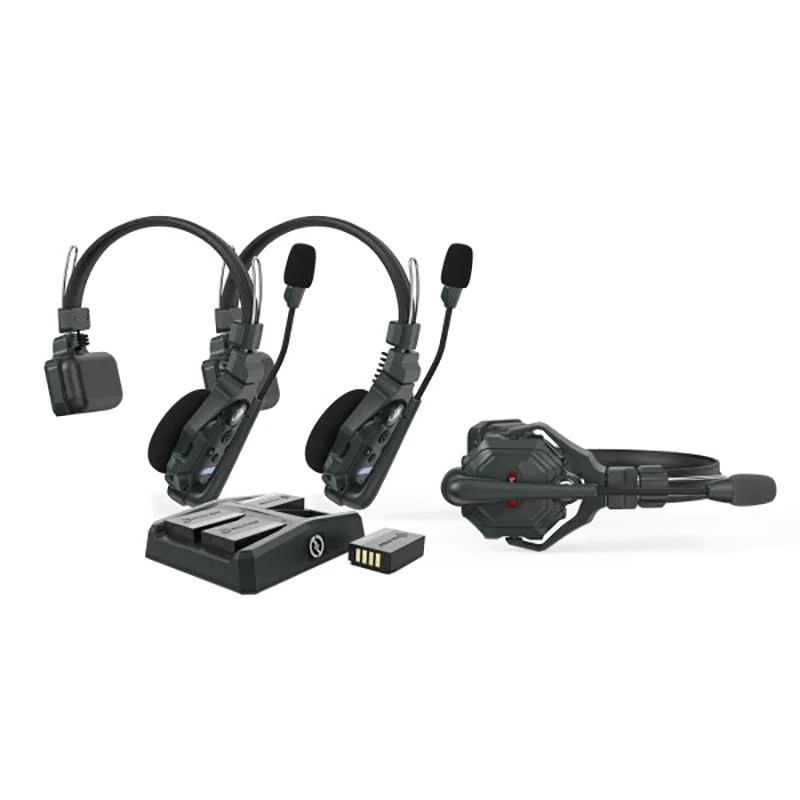 Hollyland SOLIDCOM C1-3S 同時通話ワイヤレスインターカムヘッドセットシステム（3人用）