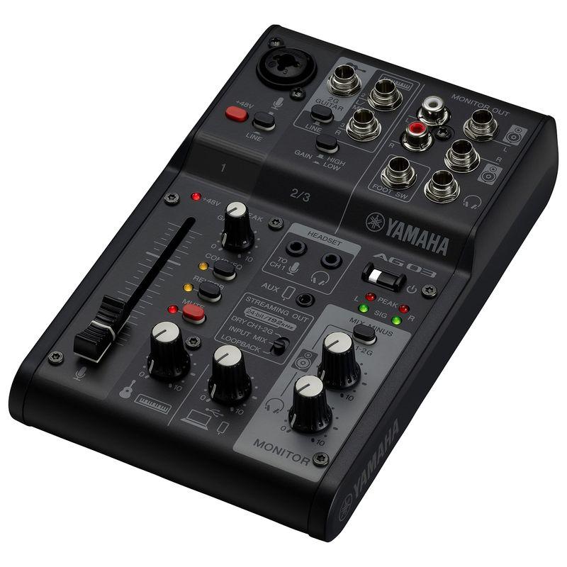 YAMAHA AG03MK2 B 3チャンネルライブストリーミングミキサー(ブラック)
